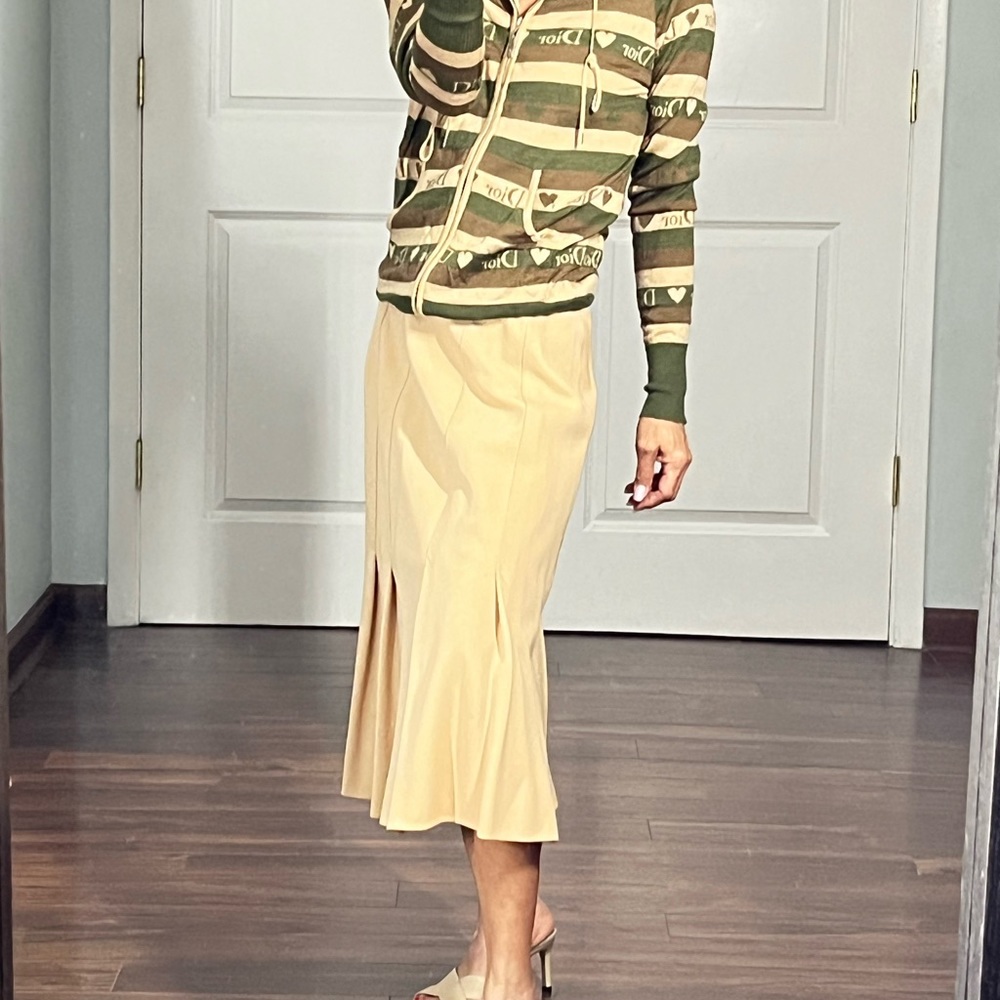 Courreges Vintage Wool pleated midi skirt size 0